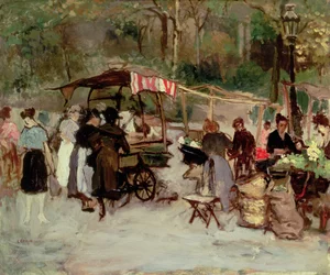 Le marché aux fleurs, 1924
